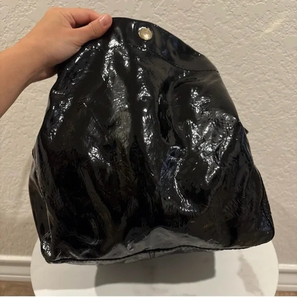 Jimmy Choo Black Soft Patent Leather Tote Bag - Picture 9 of 14